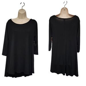 Mari Clare Scoop Neckline Tunic 3/4 SleevevBlouse Size Large